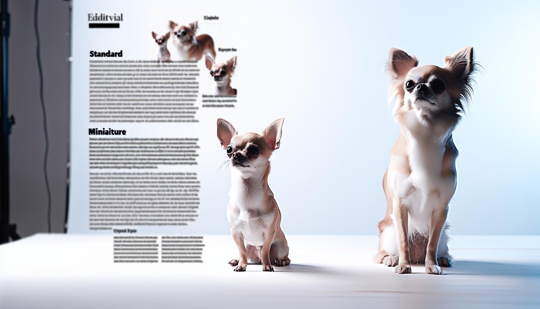 Comparing Standard and Miniature Chihuahuas